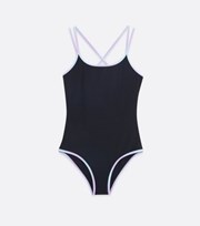 New Look Girls Black Ombre Strappy Swimsuit